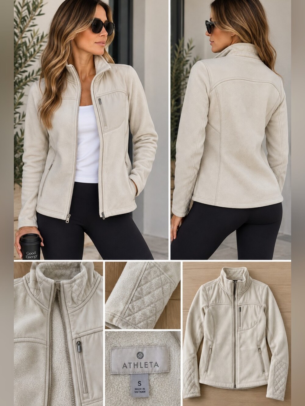 Athleta Truckee Sweater Fleece Jacket